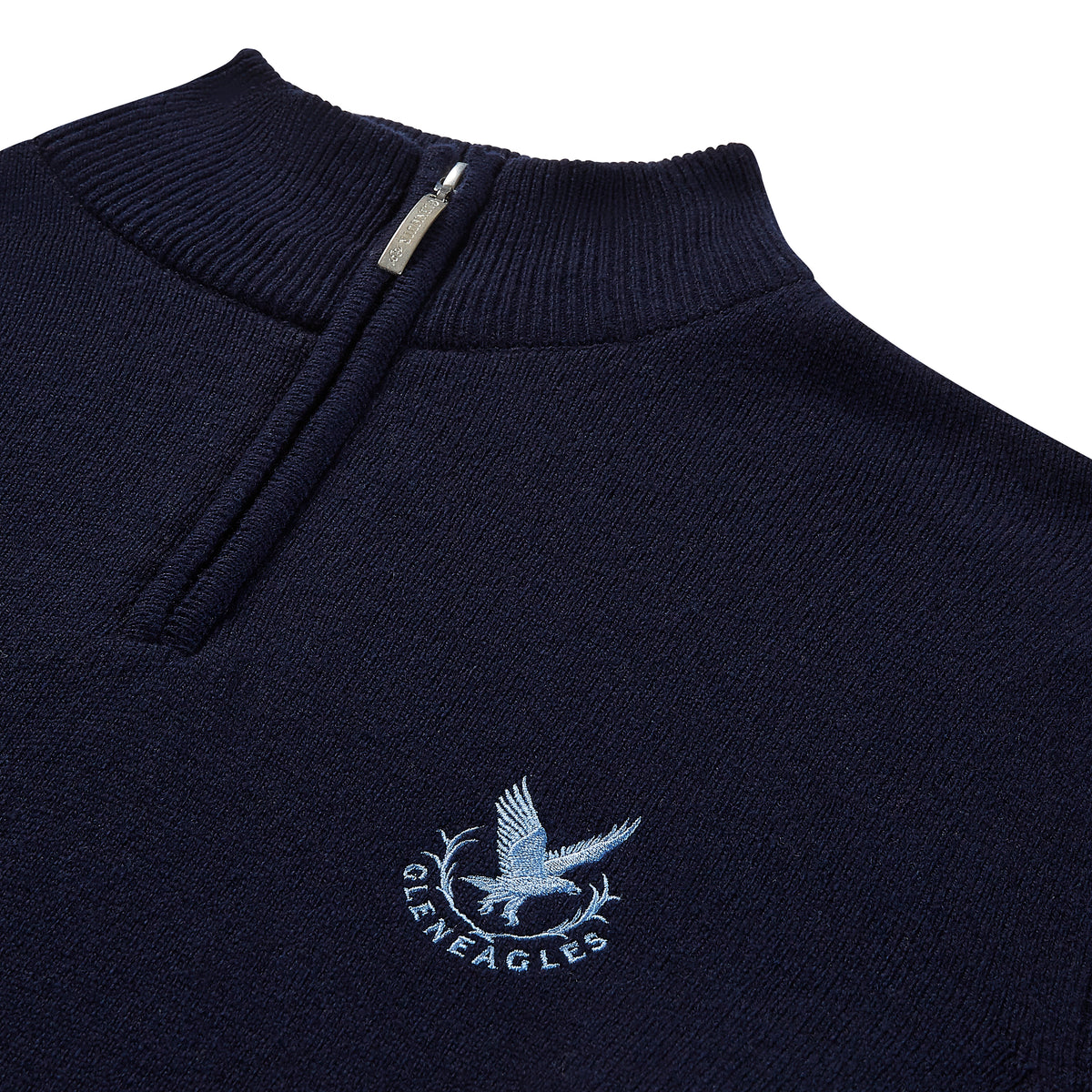 Lambswool Zip Neck Coll Sweater Gleneagles