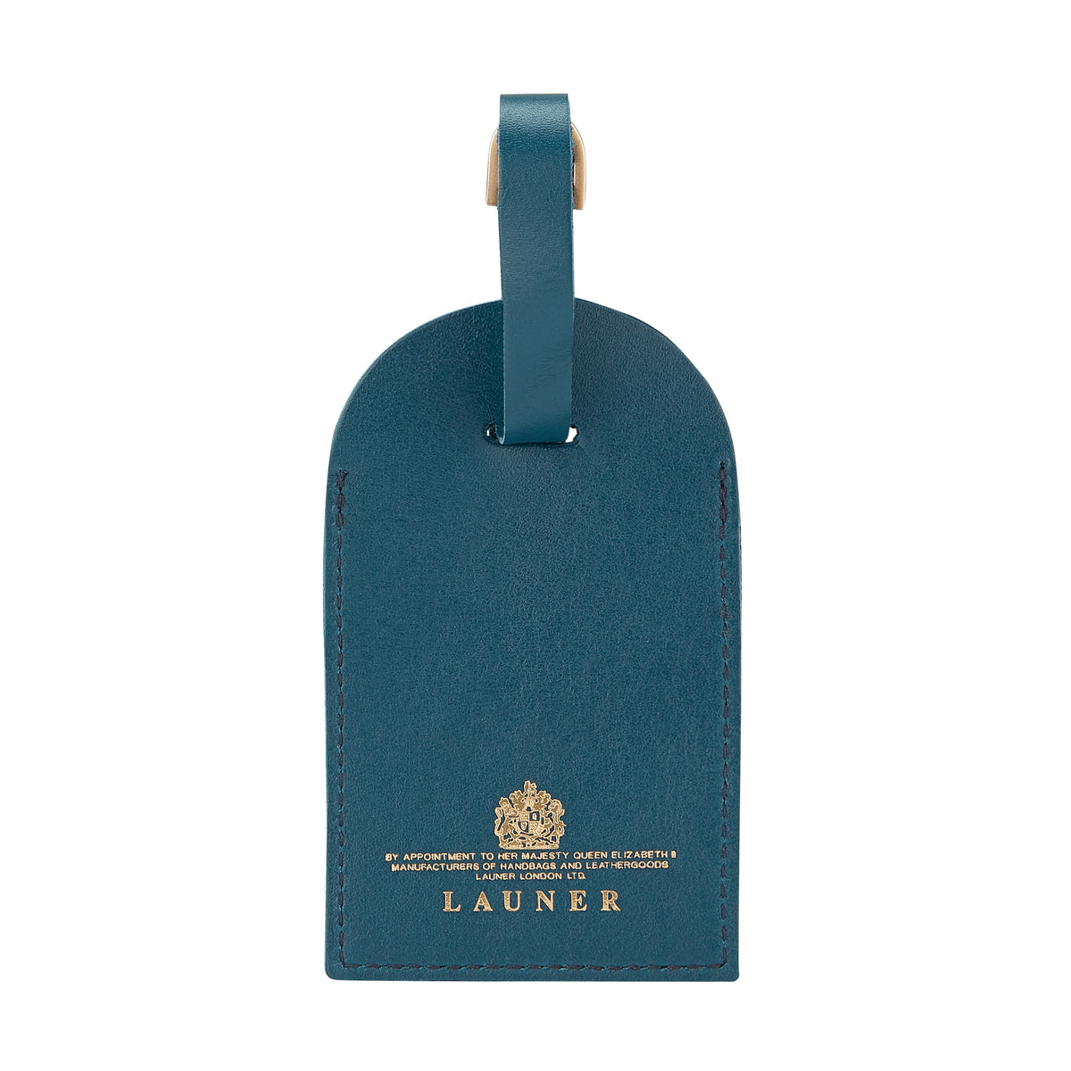Blue luggage tag top